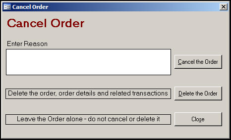 order cancel screen description om mergedprojects stoneedge help
