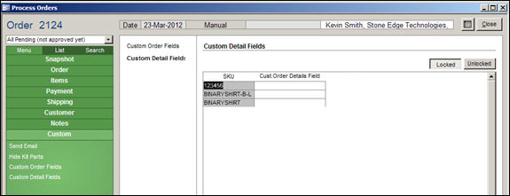Process Orders: Custom